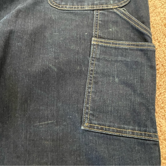 Carhartt Relaxed Fit Double Knee Rugged Flex Jeans Dark Wash Size 40 x 30 - Picture 11 of 12